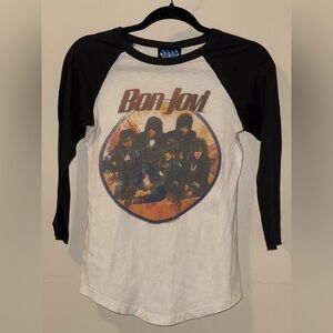 Bon Joni Junk Food Slippery When Wet Raglan Tee,Size-Med,1986 front/87 back hit
